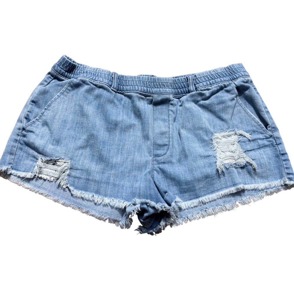 Aerie (Light Blue) Distressed Denim Shorts Womens Size L